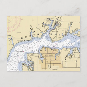 North Bay Lynn Haven, Florida Nautical Chart Card