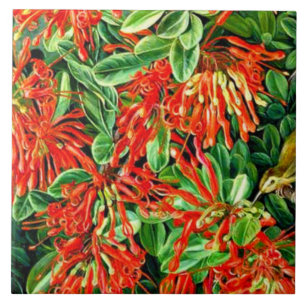 North - Burning Bush and Emu Wren of Chile Tile