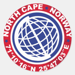 NORTH CAPE SPECIAL NORWAY CLASSIC ROUND STICKER