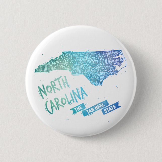 North Carolina 2 Inch Round Button (Front)