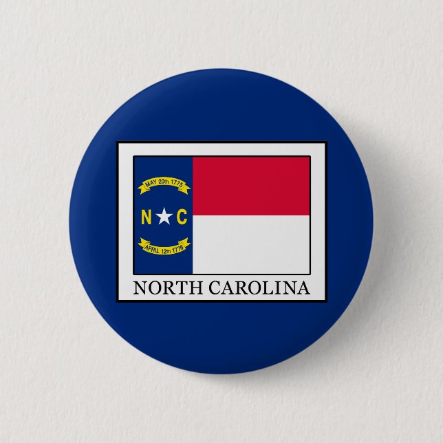 North Carolina 2 Inch Round Button (Front)