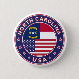 North Carolina 2 Inch Round Button