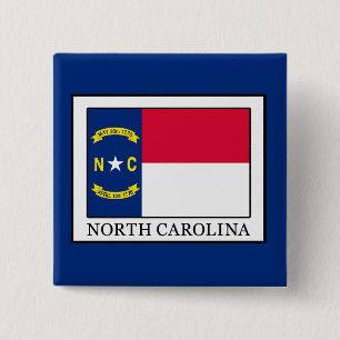 North Carolina 2 Inch Square Button