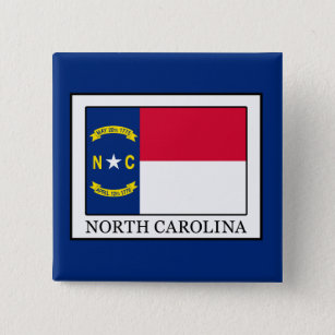 North Carolina 2 Inch Square Button