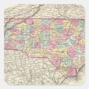 North Carolina 4 Square Sticker