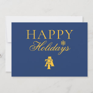 North Carolina A&T State University A Logo 2 Holiday Card