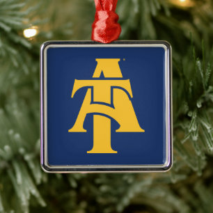 North Carolina A&T State University A Logo Metal Ornament