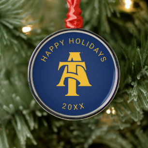 North Carolina A&T State University A Logo Metal Ornament