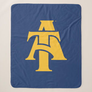 North Carolina A&T State University   A Logo Sherpa Blanket
