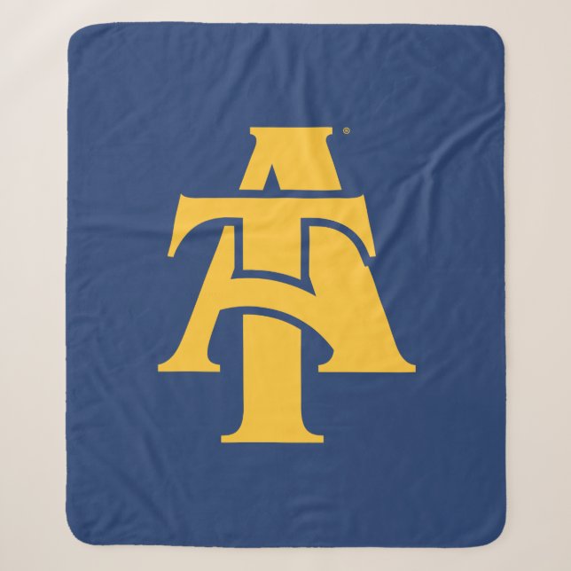 North Carolina A&T State University | A Logo Sherpa Blanket (Front)