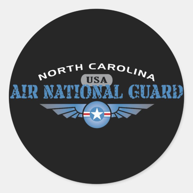 North Carolina Air National Guard Classic Round Sticker (Front)