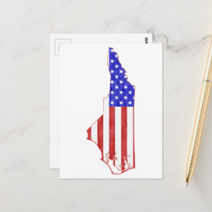 North Carolina American Flag Patriotic Tar Heel Postcard