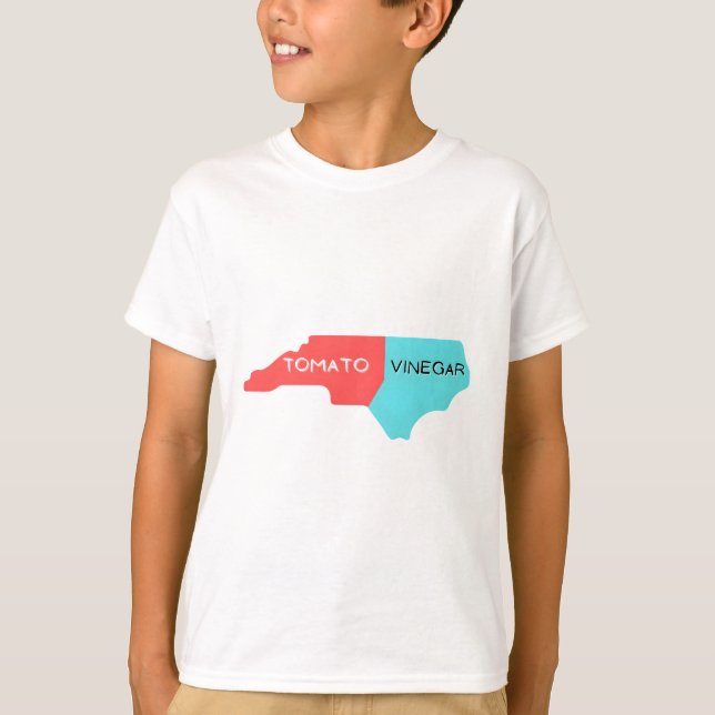 North Carolina BBQ barbeque map T-Shirt (Front)