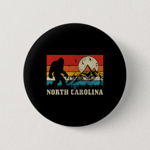 North Carolina Bigfoot Vintage Mountains Hiking Ca 2 Inch Round Button