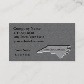 North Carolina Business card carved stone look