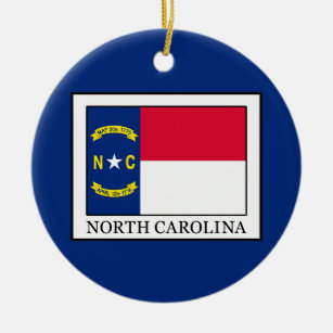North Carolina Ceramic Ornament
