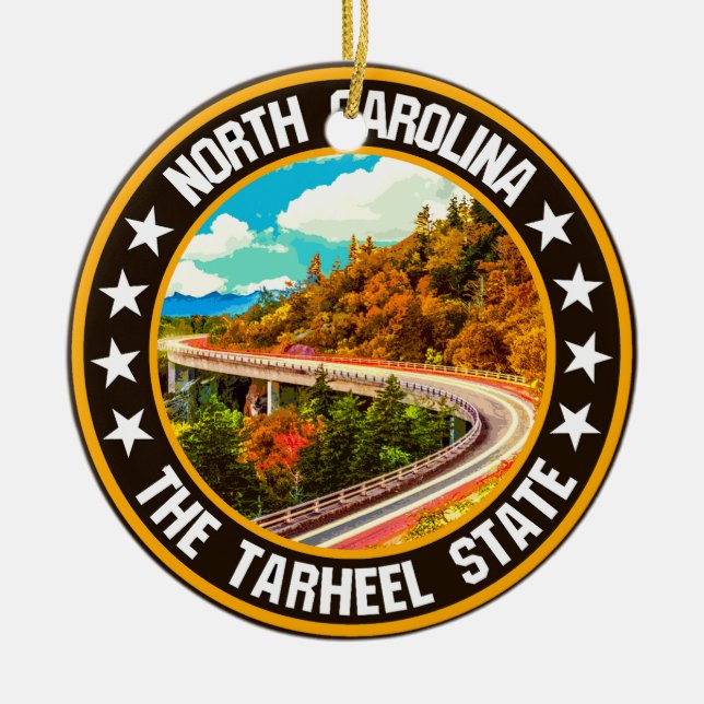 North Carolina                                     Ceramic Ornament (Front)