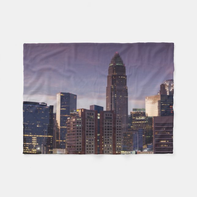 North Carolina, Charlotte, elevated view Fleece Blanket (Front (Horizontal))