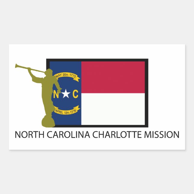 NORTH CAROLINA CHARLOTTE MISSION LDS CTR STICKER (Front)