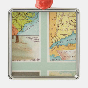 North Carolina, Connecticut, West Virginia, Ohio Metal Ornament