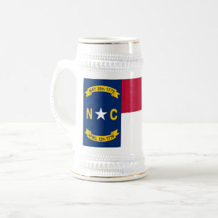 NORTH CAROLINA FLAG BEER STEIN