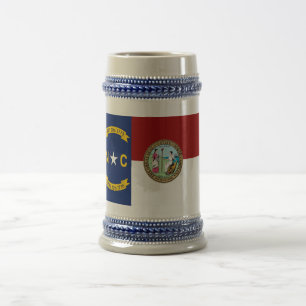 North Carolina flag Beer Stein