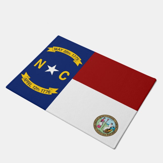 North Carolina flag Doormat (Angled)