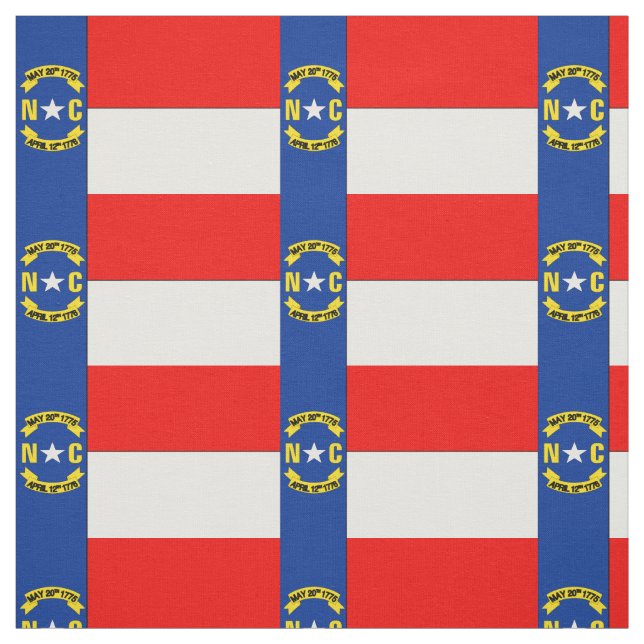 NORTH CAROLINA Flag Fabric (Swatch)