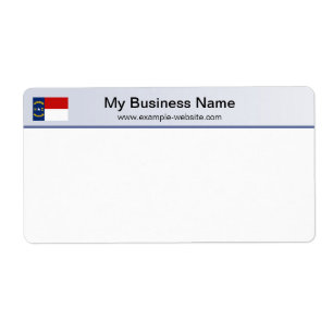 North Carolina Flag Header Shipping Label