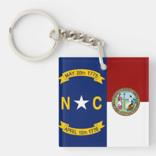 North Carolina flag Keychain
