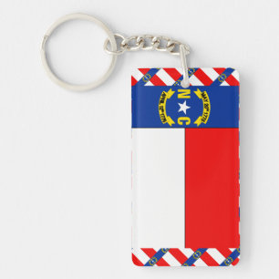 NORTH CAROLINA Flag Keychain