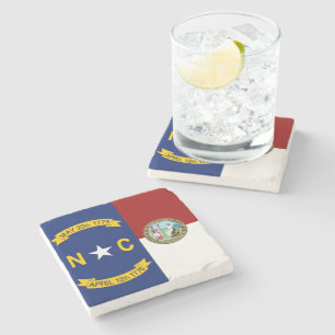 North Carolina flag Stone Coaster