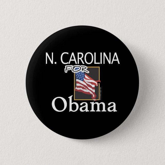North Carolina for Obama Button (Front)