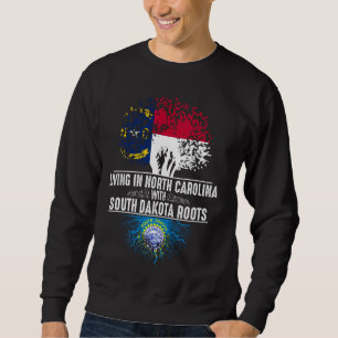 North Carolina Home South Dakota Roots State Tree Sweatshirt
