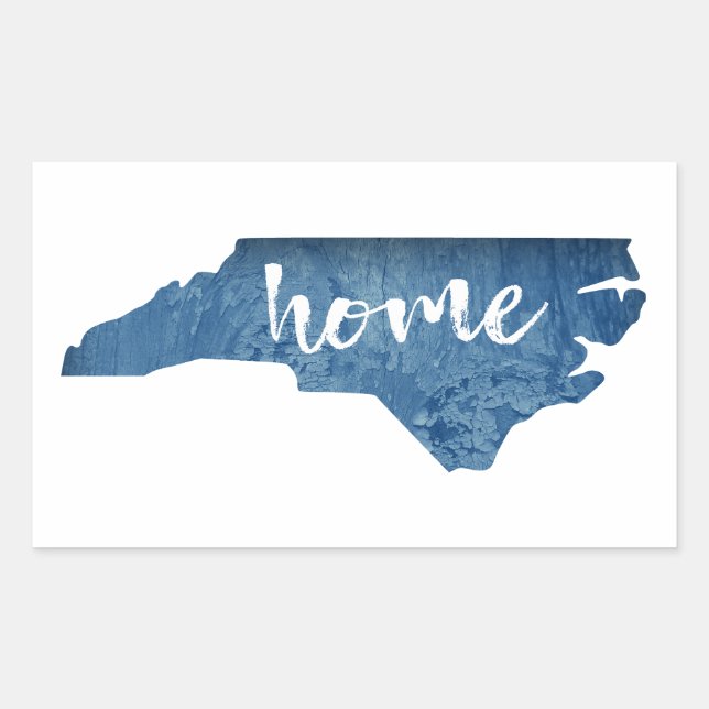 North Carolina Home Wood Grain Sticker (Front)