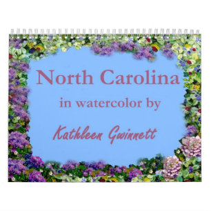 North Carolina In Watercolor Calendar