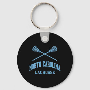 North Carolina Lacrosse Vintage Nc Lax Weathered 2 Keychain
