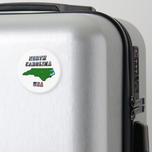 North Carolina Map and Text Magnet (In Situ (Luggage))
