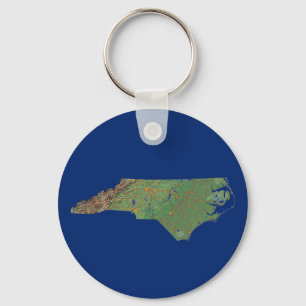 North Carolina Map Keychain