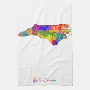 North Carolina Map Kitchen Towel