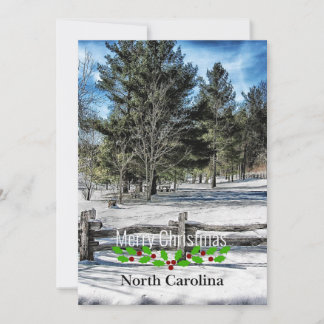 North Carolina, Merry Christmas, Holiday Card