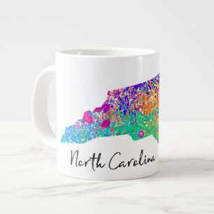 North Carolina Modern Map Large Coffee Mug