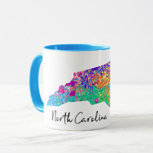 North Carolina Modern Map Mug