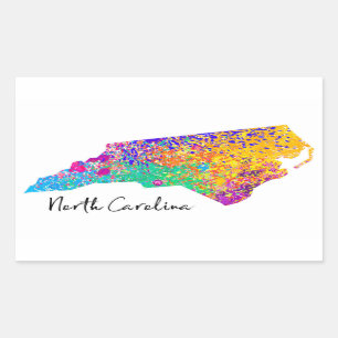 North Carolina Modern Map Sticker