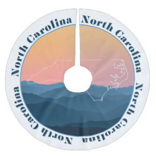 North Carolina Mountains Brushed Polyester Tree Skirt