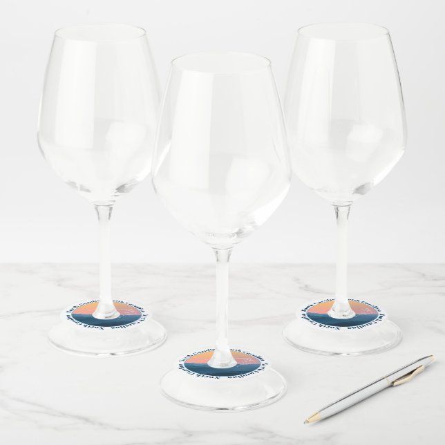 North Carolina Mountains Wine Glass Tag (Set)