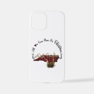 North Carolina Plaid All Come Home For Christmas iPhone 12 Mini Case