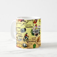 North Carolina - Raleigh Map Mug