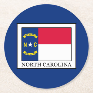 North Carolina Round Paper Coaster