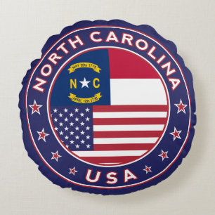North Carolina Round Pillow